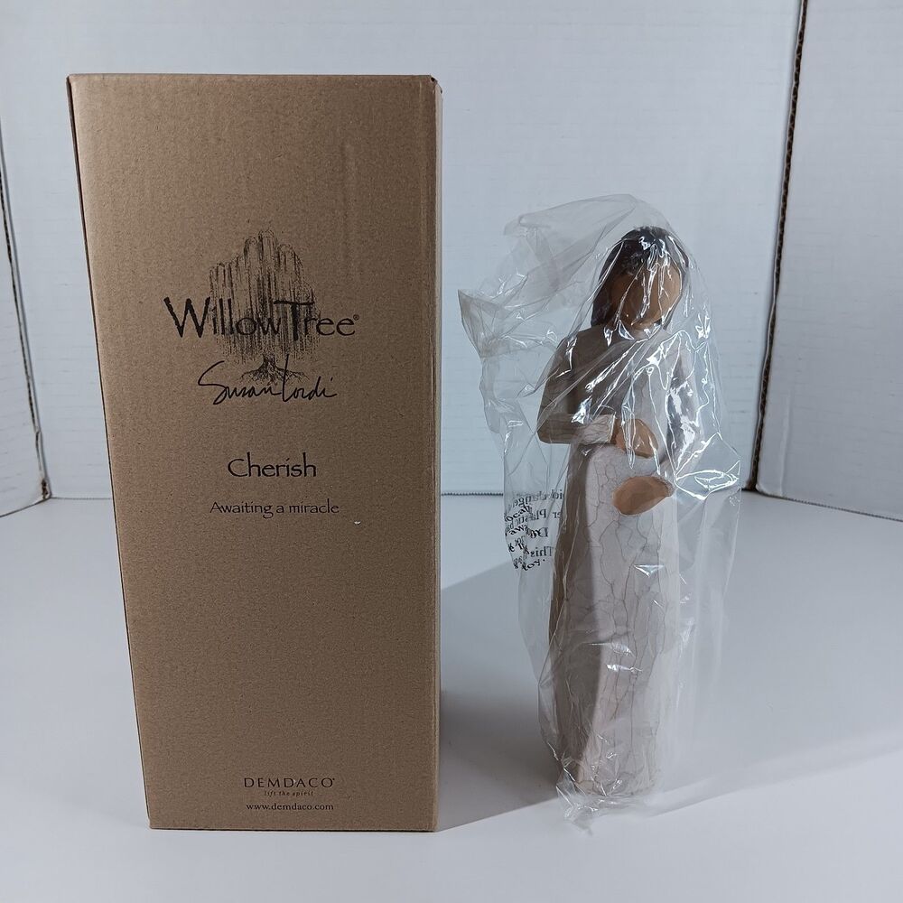 Demdaco Willow Tree Cherish Figure Susan Lordi 2002 Resin NIB Family Mother Baby